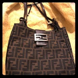 Original small fendi canvas bag